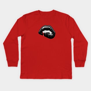 halloween lips Kids Long Sleeve T-Shirt